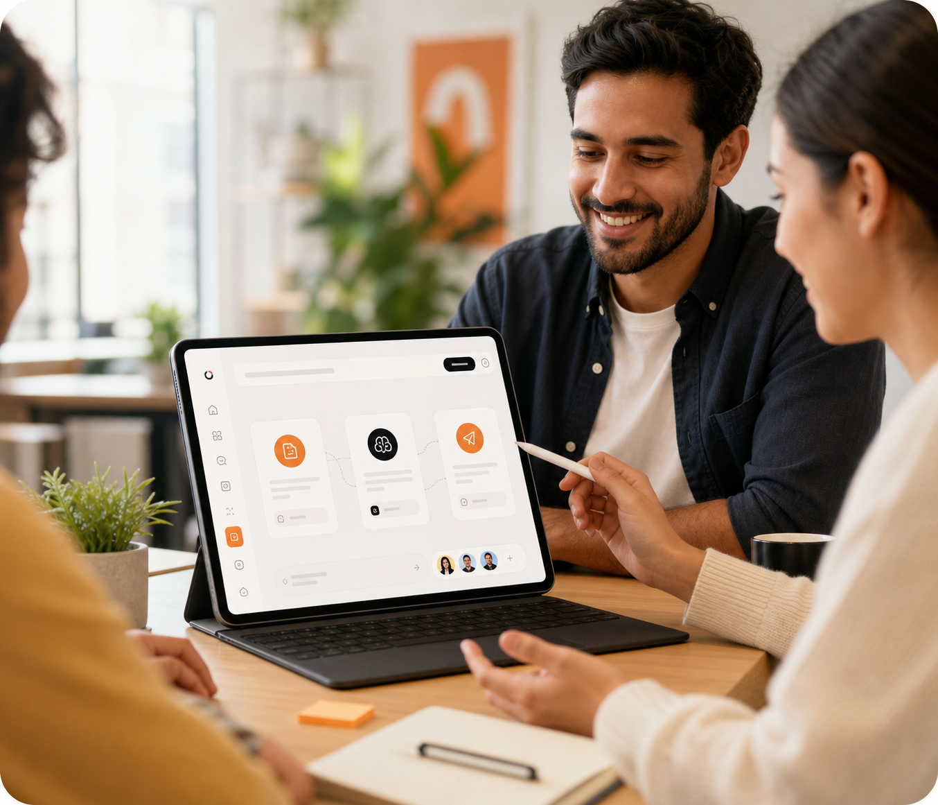 Team using an accessible AI builder